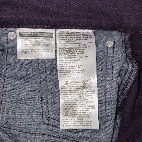 LEVI'S purple jeans white label 511 - Picture 6 of 12